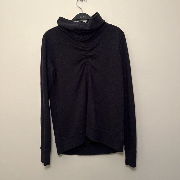 LULULEMON In A Cinch Cowlneck Reversible Pullover Sweatshirt, Gray/Black- Size 8 - Picture 8 of 9